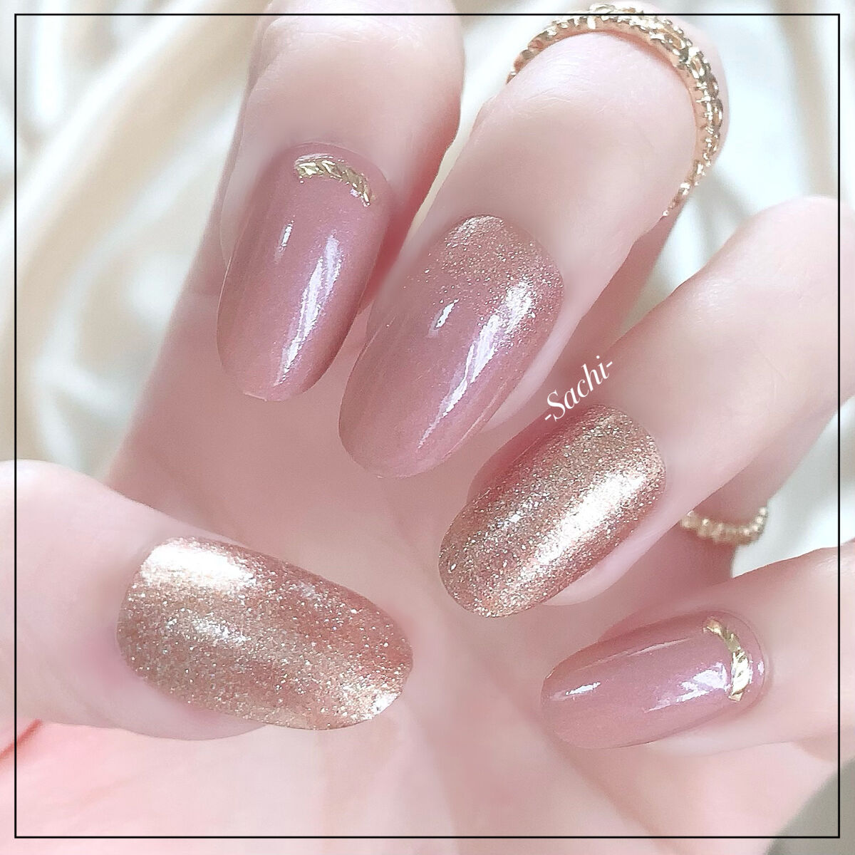 プレイフル アップデートネイル pun-09 ピンクゴールド/PLAYFUL/オールインワンネイルを使ったクチコミ（2枚目）