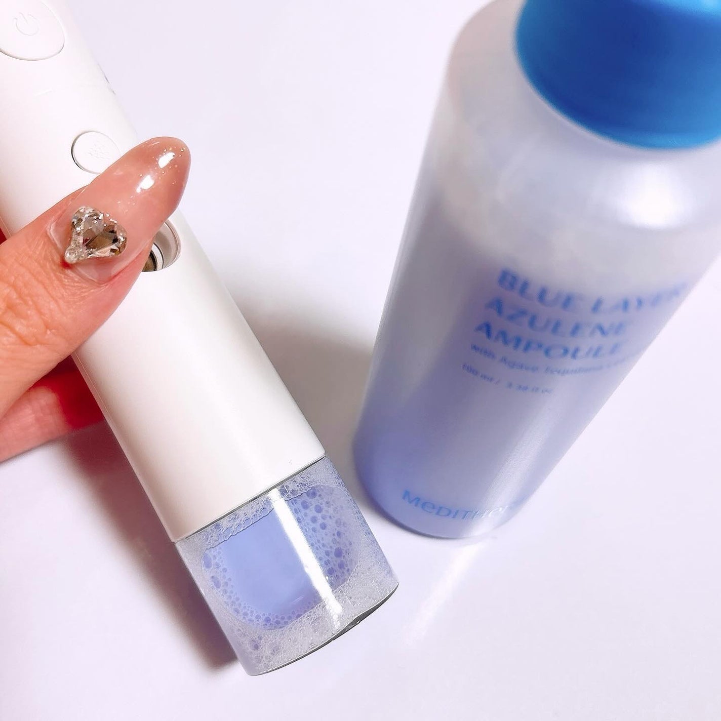 ブルーレイヤーダブルウォータークリーム/MEDITHERAPY/フェイスクリームを使ったクチコミ(5枚目)