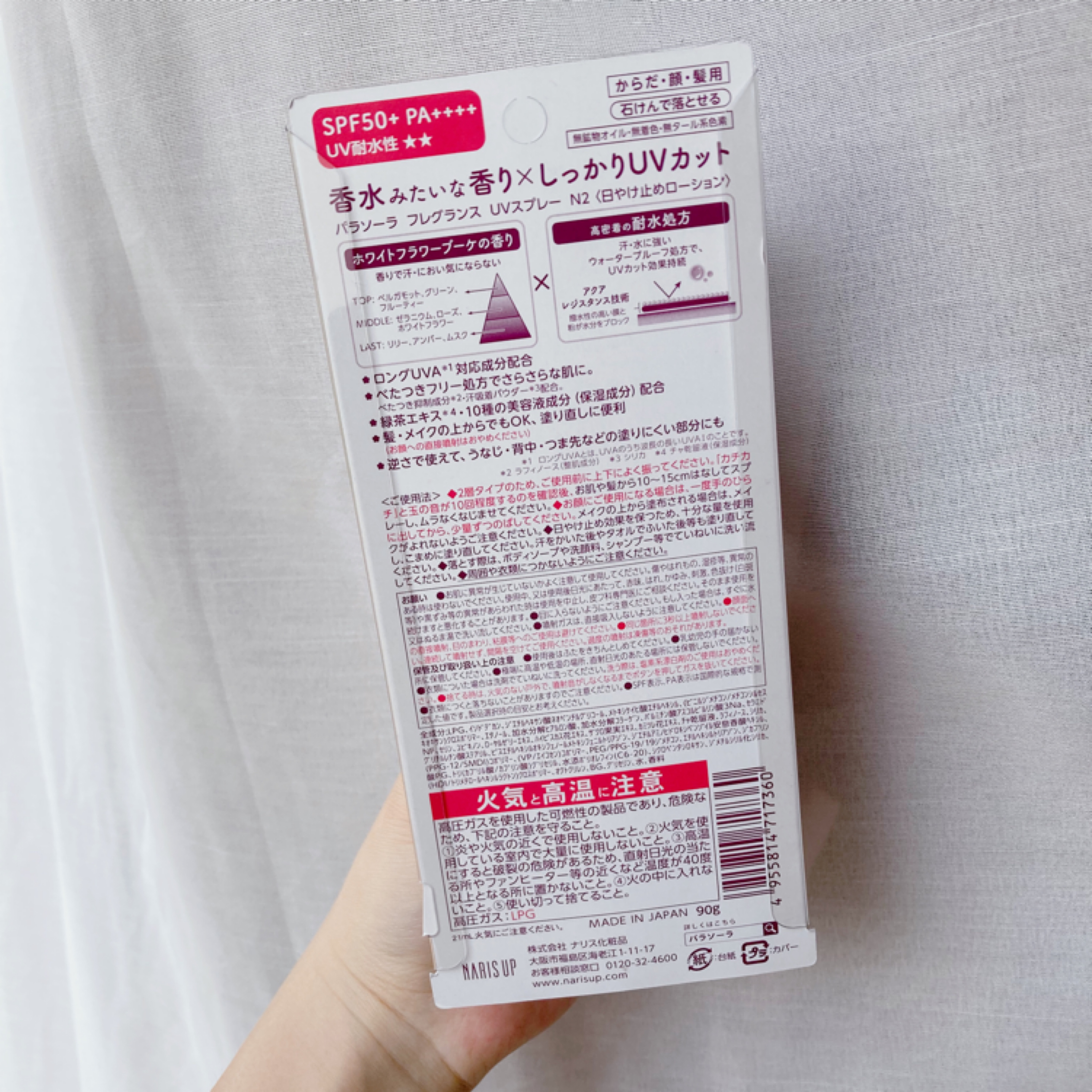 パラソーラ フレグランス UVスプレー N2/パラソーラ/日焼け止め・UVケアを使ったクチコミ（2枚目）