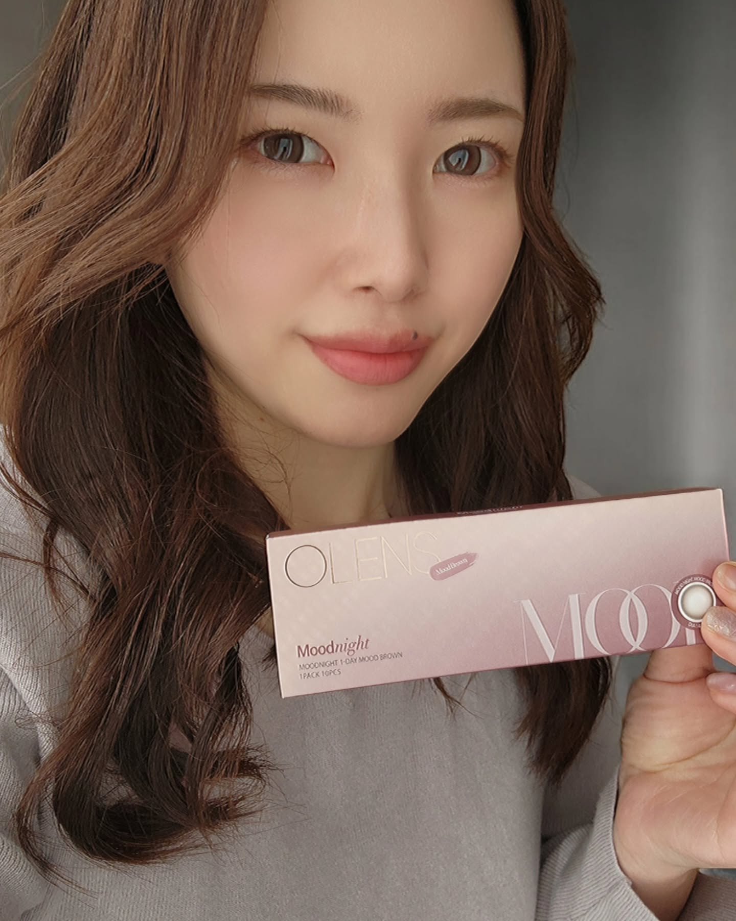 Moodnight 1day Mood Brown/OLENS/ワンデー（１DAY）カラコンを使ったクチコミ（1枚目）