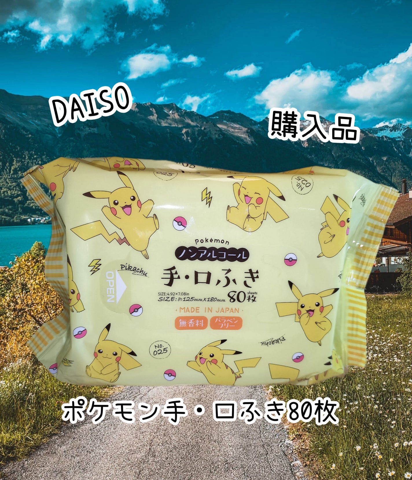 ポケモン手·口ふき80枚/DAISO/ティッシュを使ったクチコミ(1枚目)
