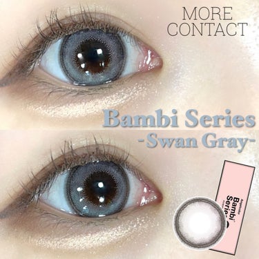 〖計算しつくされたグレーコン！〗

\大人気スワンブルーの色違いレンズ！/
⁡
❤︎AngelColor Bambi 1day <Swan Gray>
✓DIA 14.4mm
✓BC 8.5mm
✓着色