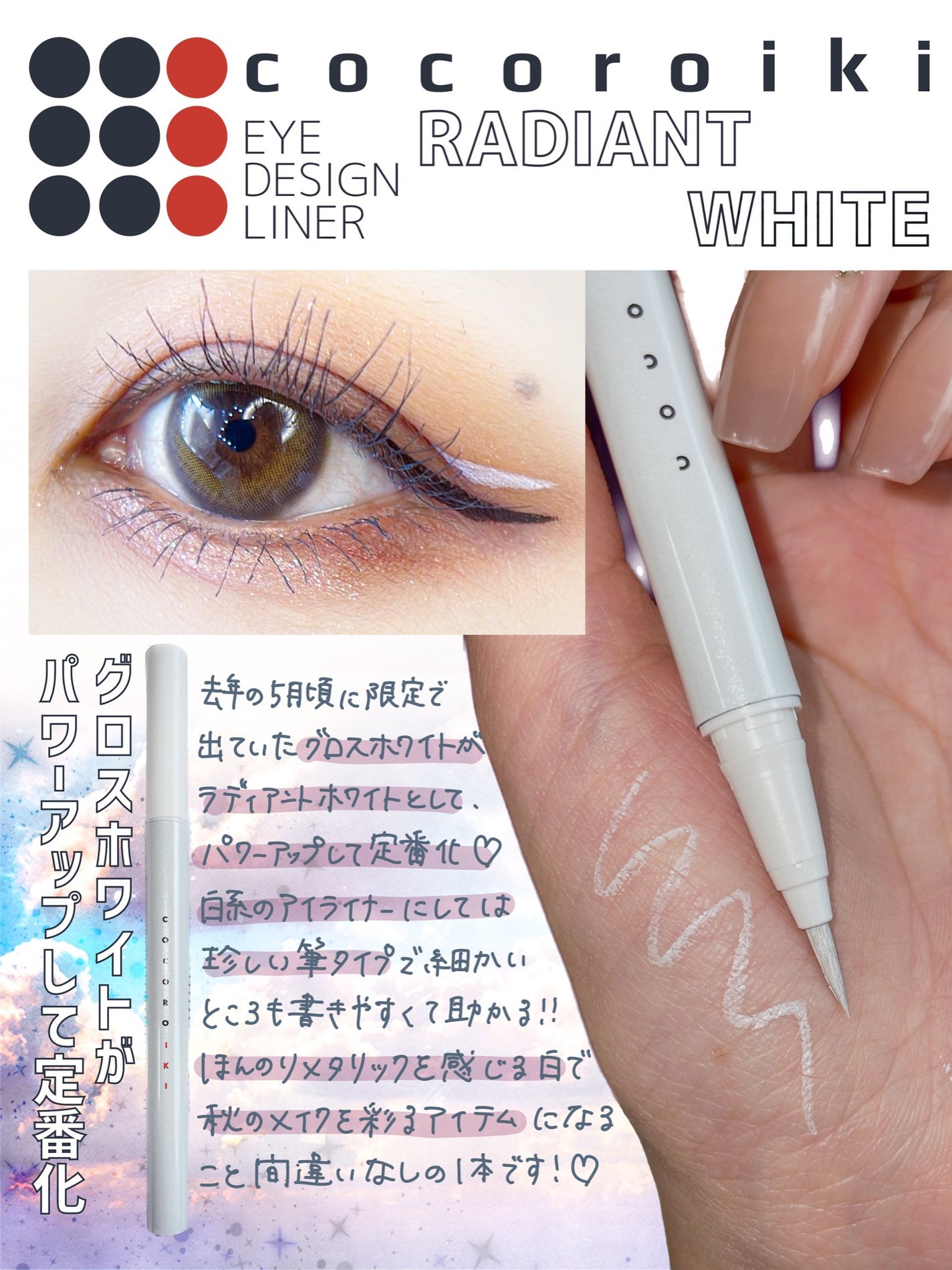 アイデザインライナー/COCOROIKI/リキッドアイライナーを使ったクチコミ(2枚目)