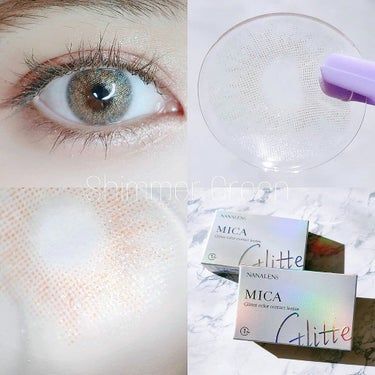 NANA LENS MICA.3monthのクチコミ「NANALENS　MICA﻿
﻿
グリッターが可愛すぎるカラコン♡﻿
開けたときに可愛すぎて1.....」（3枚目）