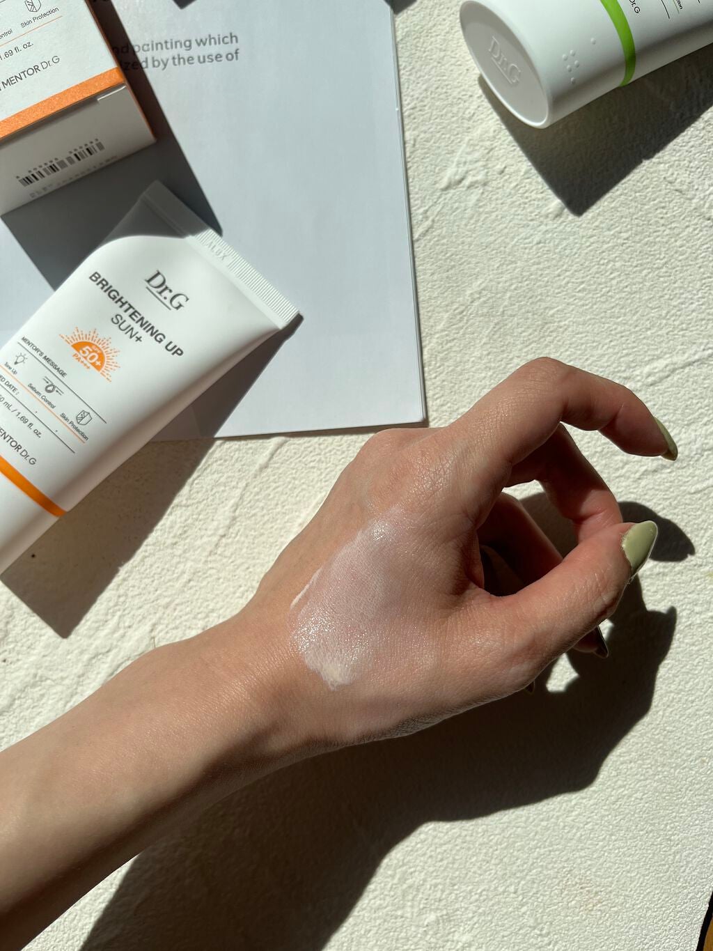 ブライトニングアップサンプラス/Dr.G/日焼け止めクリームを使ったクチコミ(3枚目)