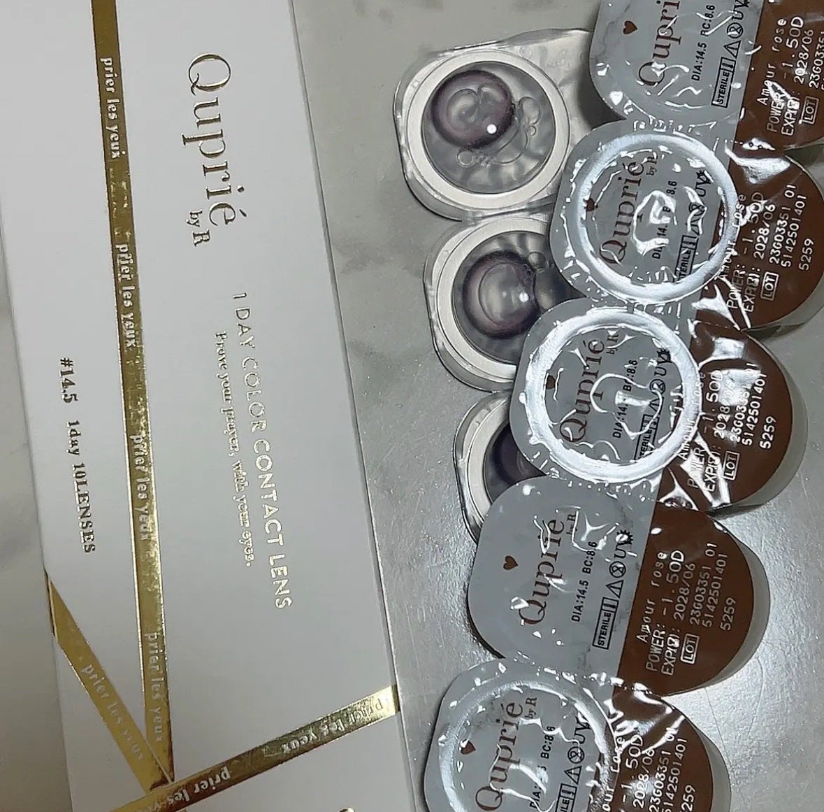 Quprie 1day/Quprié by R/ワンデー(1DAY)カラコンを使ったクチコミ(5枚目)