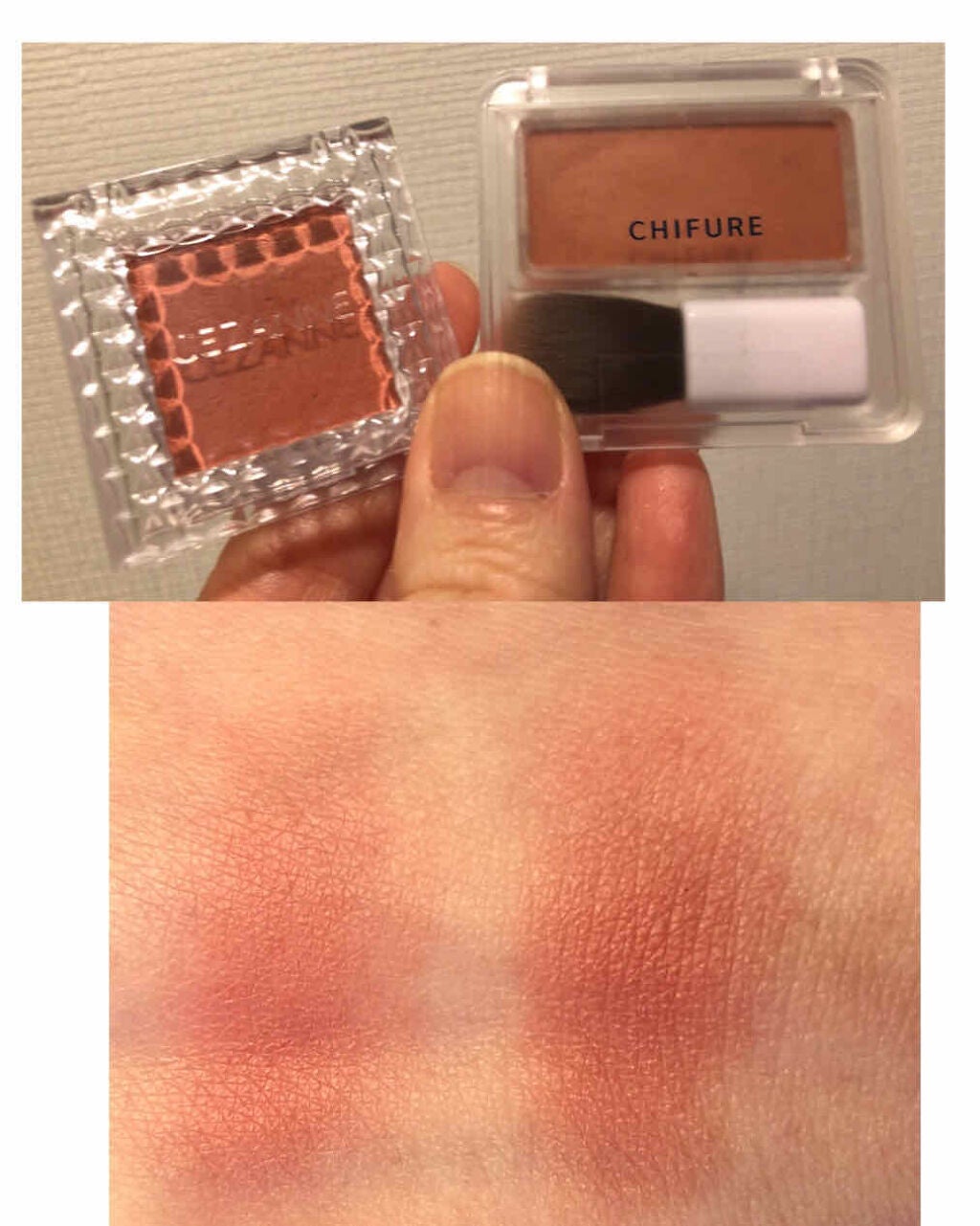 チーク カラー(ブラシ付)/ちふれ/パウダーチークを使ったクチコミ(1枚目)