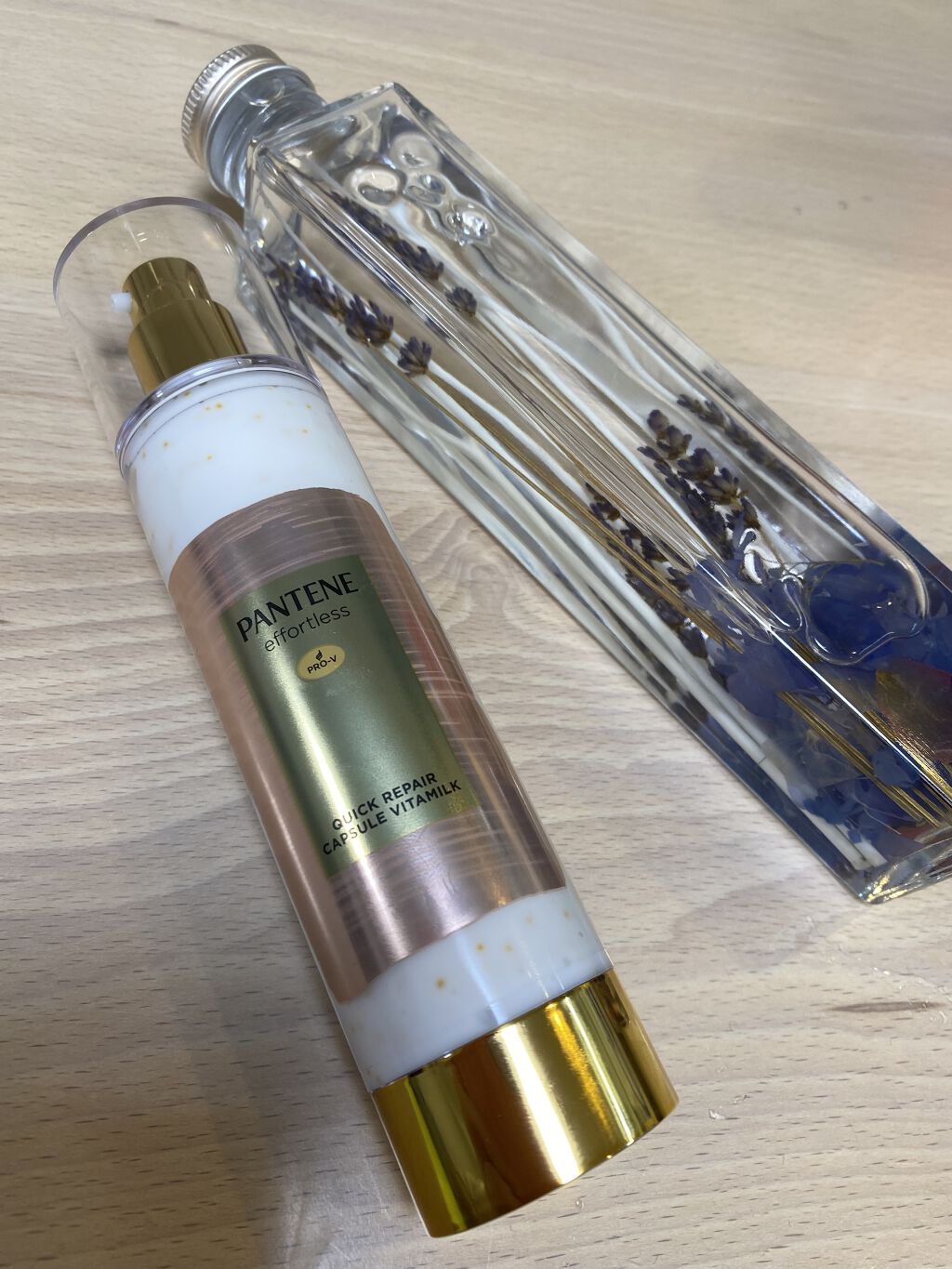 パンテーン エフォートレス クイック リペアー カプセル ヴィタミルク(洗い流さないトリートメント）/パンテーン/ヘアミルクを使ったクチコミ（1枚目）