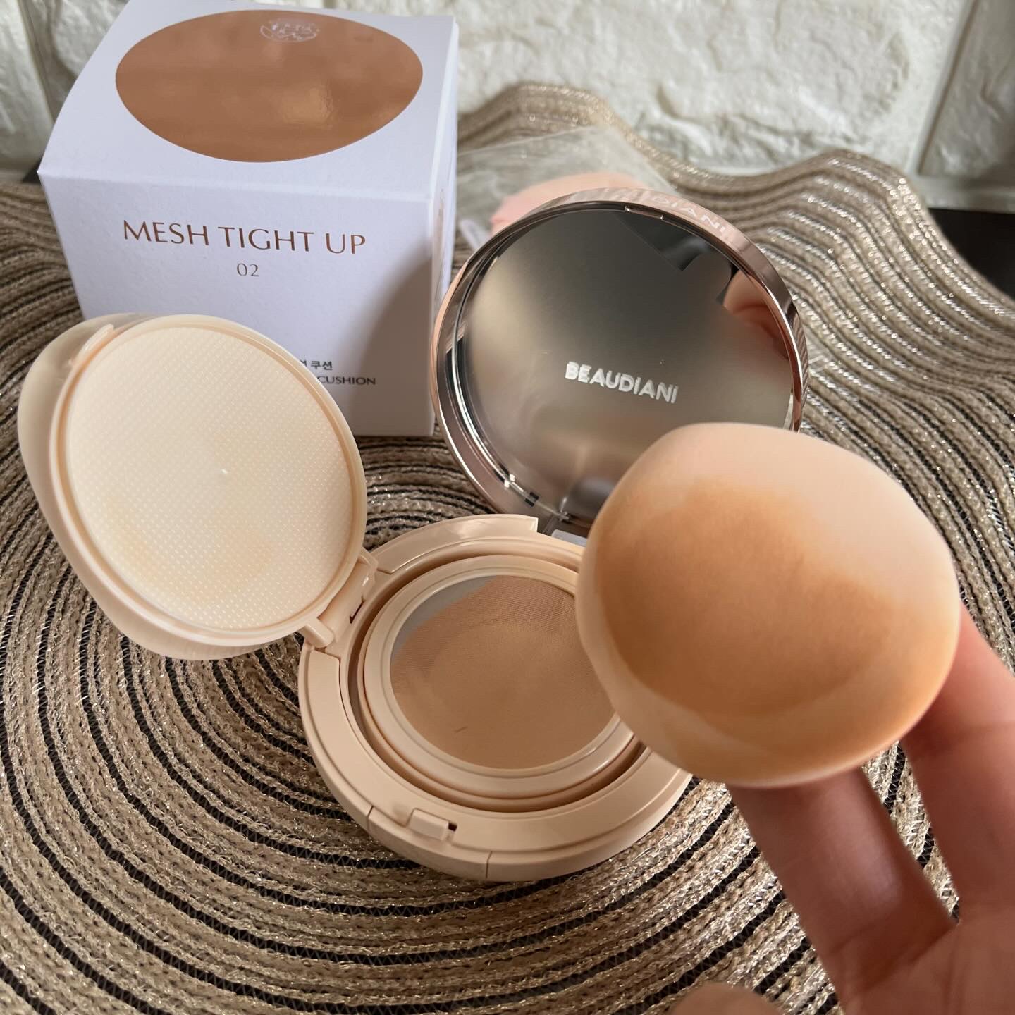 メッシュタイトアップクッション/BEAUDIANI/クッションファンデーションを使ったクチコミ（2枚目）