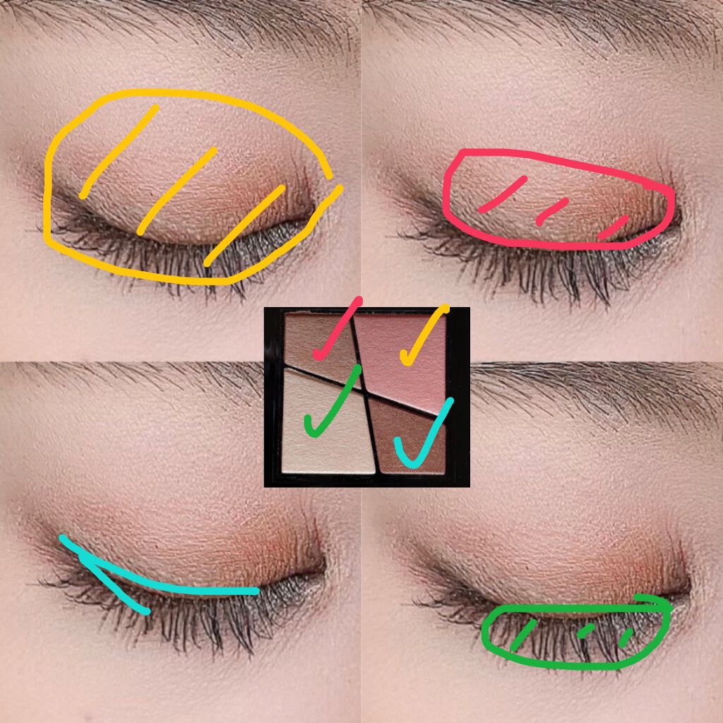 UR GLAM　VELVET EYE COLOR PALETTE コーラルブラウン/U R GLAM/アイシャドウパレットを使ったクチコミ（2枚目）