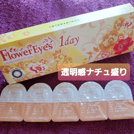 フラワーアイズ ワンデー/株式会社ビューフロンティア/ワンデー(1DAY)カラコンを使ったクチコミ(1枚目)