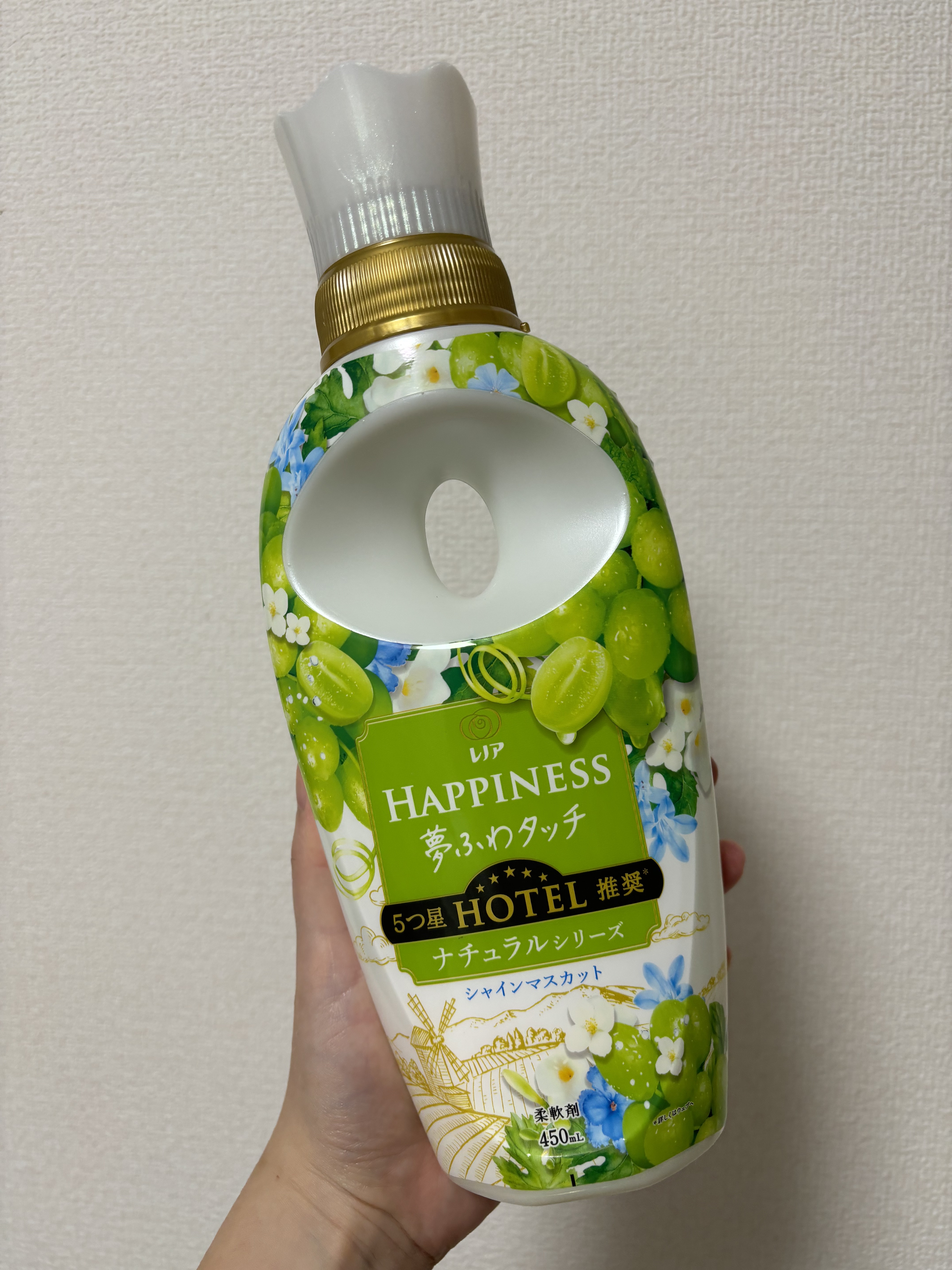 レノアハピネス 夢ふわタッチ シャインマスカット 本体  450ml/レノア/柔軟剤を使ったクチコミ（1枚目）