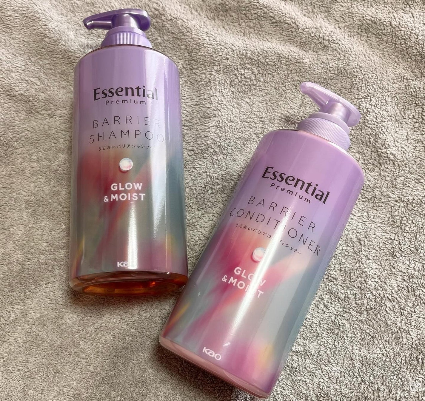 エッセンシャル プレミアム うるおいバリアシャンプー/コンディショナー グロウ&モイスト/エッセンシャル/市販シャンプーを使ったクチコミ(1枚目)