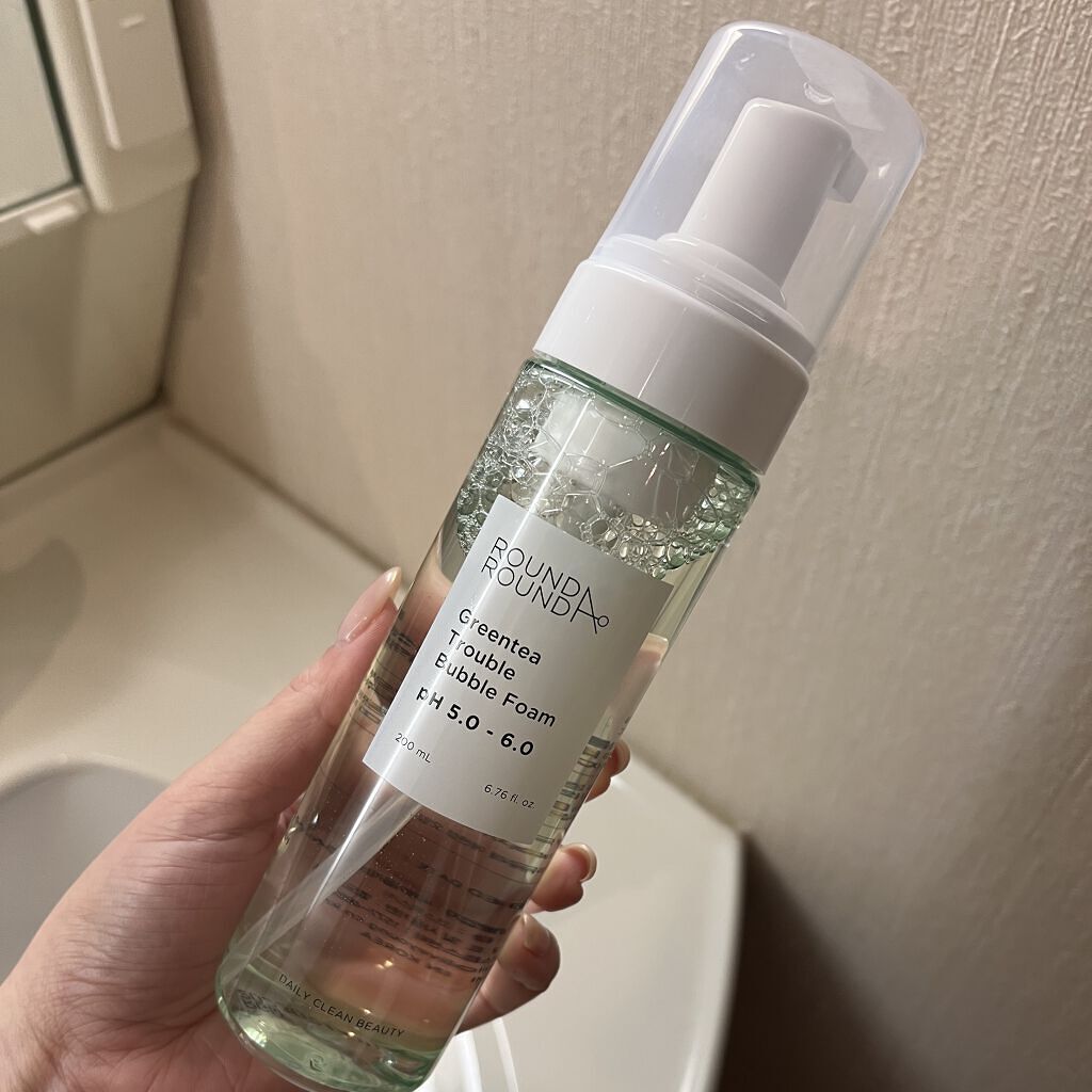 グリーンティートラブルバブルフォーム/ラウンドアラウンド/泡洗顔を使ったクチコミ（1枚目）