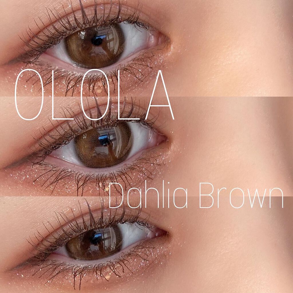 ダリアブラウンマンスリー (DAHLIA BROWN monthly)/OLOLA/１ヶ月（１MONTH）カラコンを使ったクチコミ（1枚目）