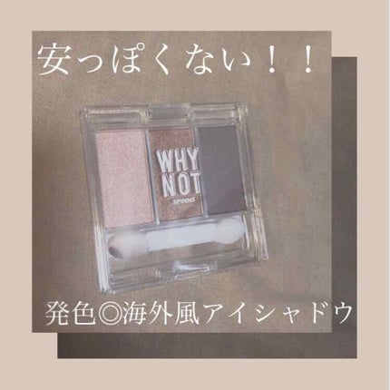 WHY NOT SPINNS 3色アイシャドウ/DAISO/アイシャドウパレットを使ったクチコミ(1枚目)