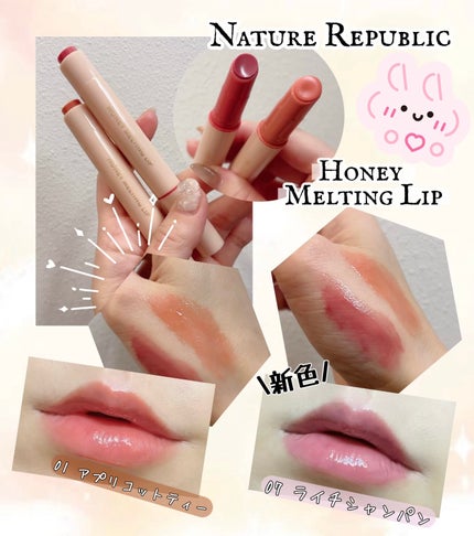 ハニーメルティングリップ/ネイチャーリパブリック/口紅を使ったクチコミ(1枚目)