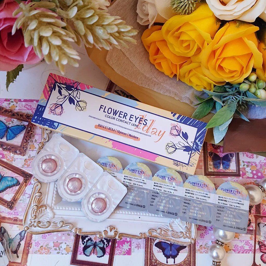 フラワーアイズ ワンデー/株式会社ビューフロンティア/ワンデー(1DAY)カラコンを使ったクチコミ(1枚目)
