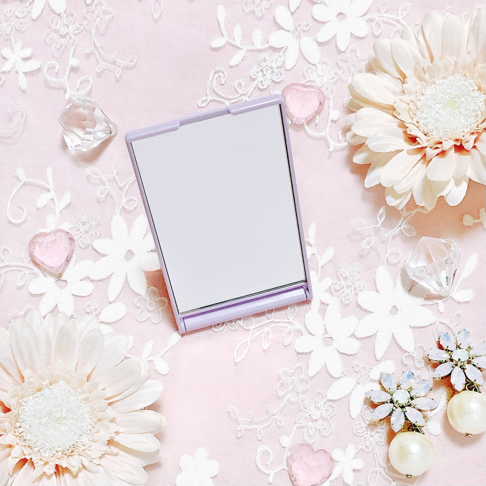 リアルックミラー ミニ パープル(限定)/ロージーローザ/その他化粧小物を使ったクチコミ（2枚目）