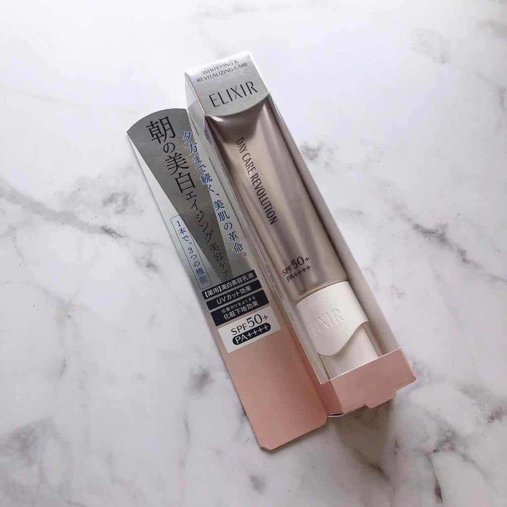 エリクシール エリクシール ホワイト デーケアレボリューション T+のクチコミ「ELIXIR WHITE デーケアレボリューション C+ 
 
SPF50+ PA++++ 
.....」（1枚目）