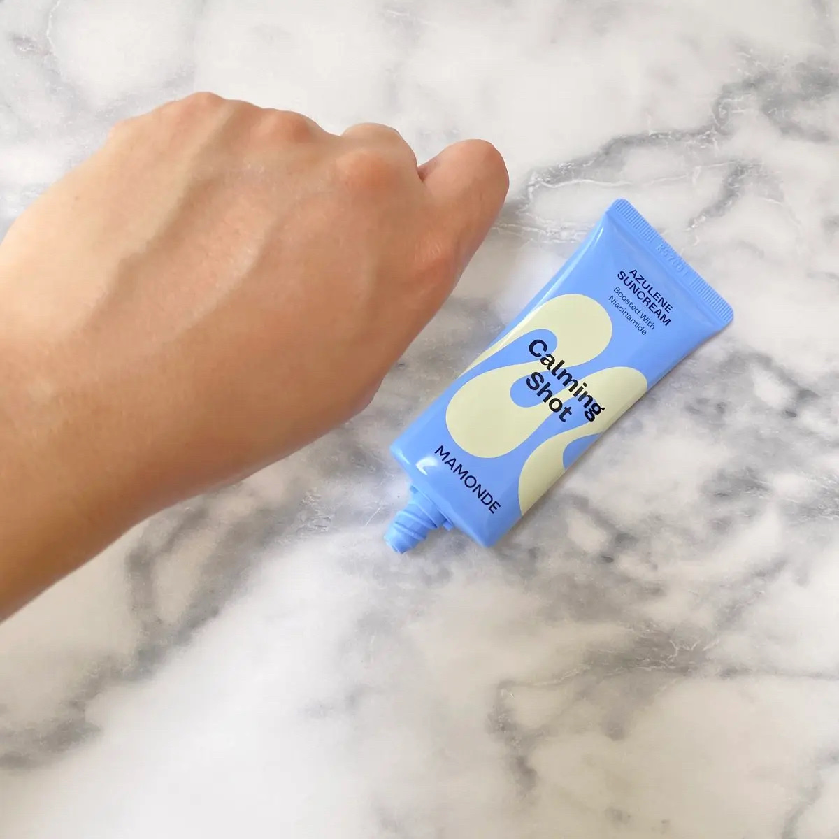 Mamonde カーミングショット アズレン サン クリーム SPF50+PA++++ のクチコミ「マモンド
カーミングショット アズレン サン クリーム SPF50+PA++++

届いたばか.....」（3枚目）