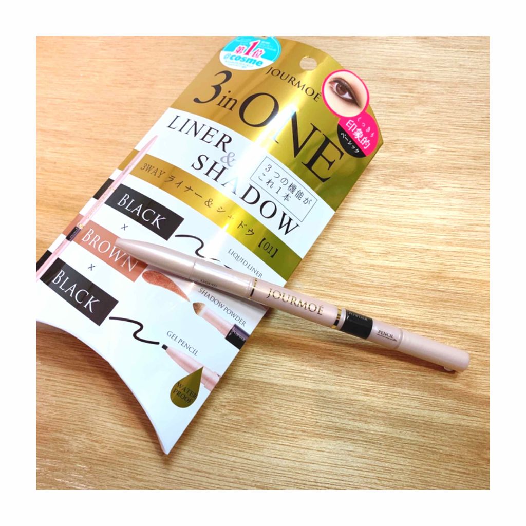 3WAYアイライナー＆シャドウ 01.ブラック/ジュールモエ/ペンシルアイライナーを使ったクチコミ（3枚目）