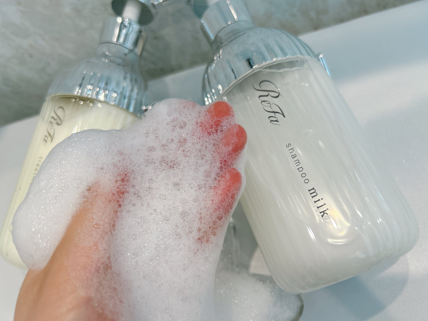 リファミルクプロテインシャンプー/トリートメント/ReFa/シャンプー・コンディショナーを使ったクチコミ(5枚目)