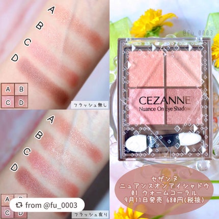 ニュアンスオンアイシャドウ/CEZANNE/アイシャドウパレットを使ったクチコミ(2枚目)