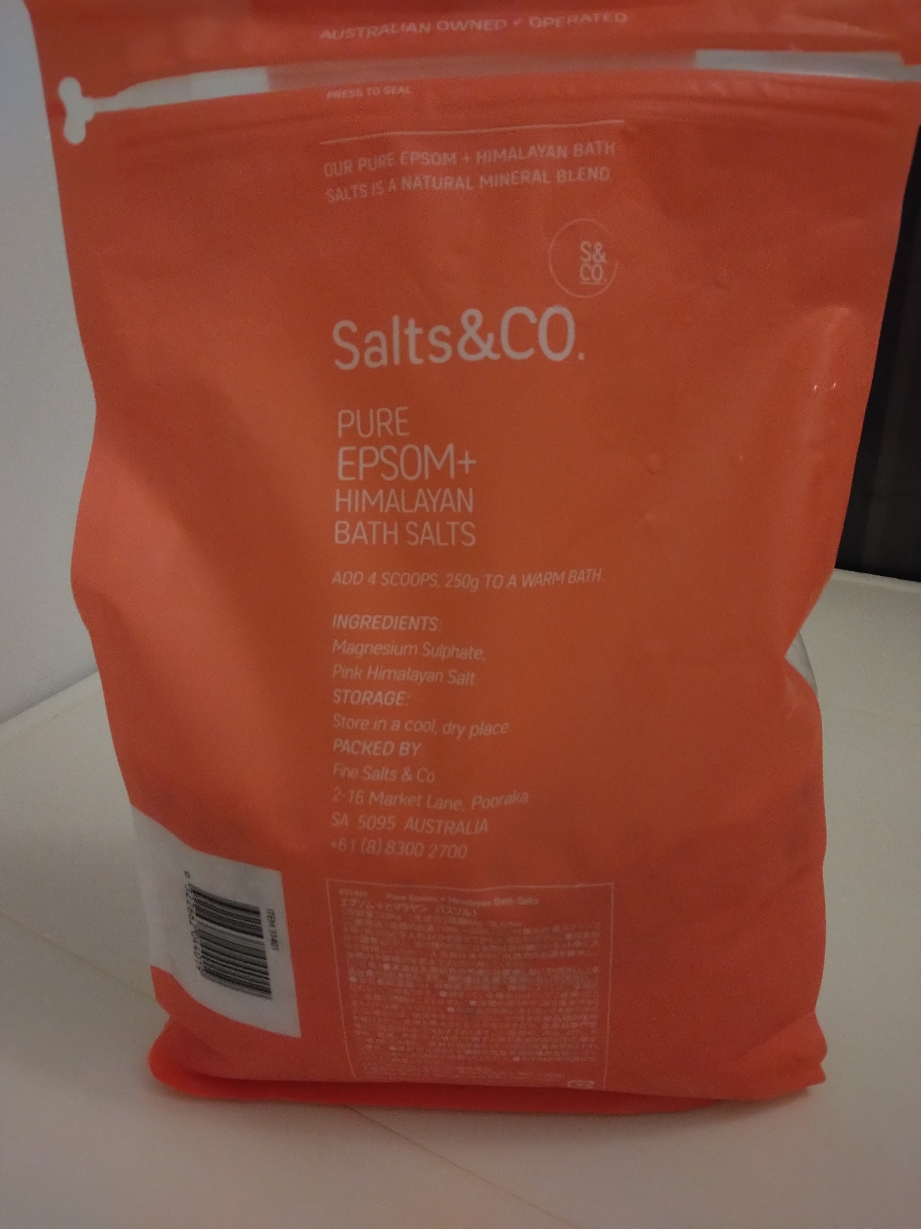 PURE EPSOM+HIMALAYAN BATHSALTS /Salts&CO./無機塩系入浴剤を使ったクチコミ（2枚目）
