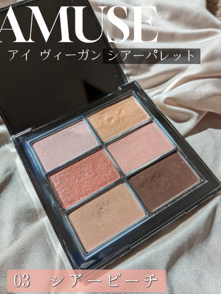 アイ ヴィーガン シアーパレット/AMUSE/アイシャドウパレットを使ったクチコミ(1枚目)