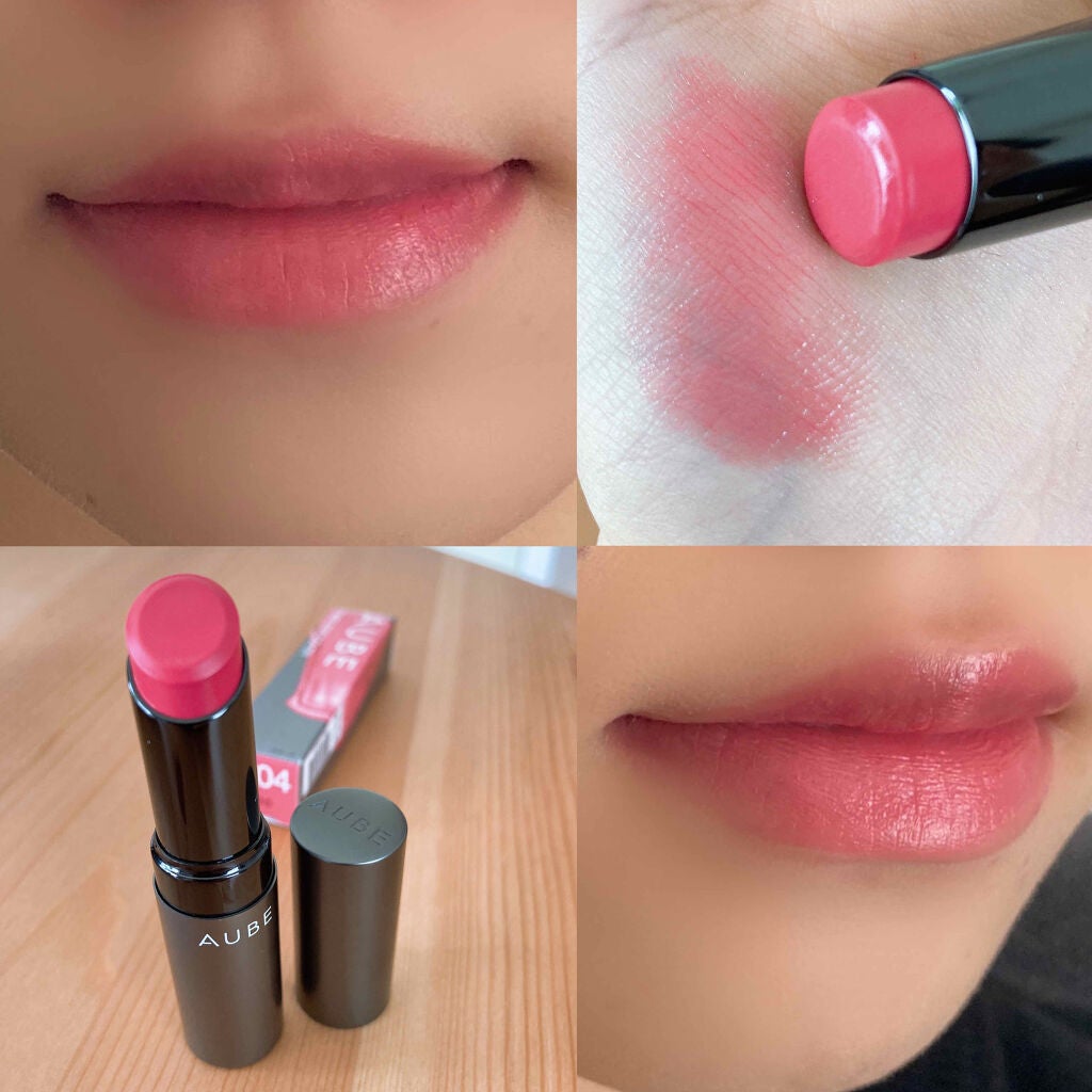 【じゃみお】タイムレスカラーリップ04 & ひと塗りルージュRS21 まつりか on LIPS 「オーブのタイムレスカラーリップ04を