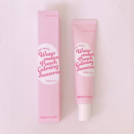 ウォーターメロン パンチ カミング サンスクリーン / スイカサンクリーム / SPF 50+ PA++++ /ビューランチ/日焼け止めクリームを使ったクチコミ(6枚目)