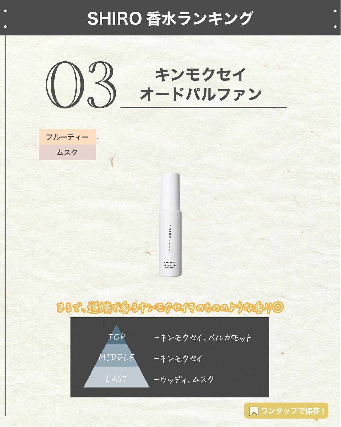 エスログ┊1日1分のモテ香水紹介 on LIPS 「.『SHIRO香水人気ランキングBEST3』🌳製品情報🌳SHI..」(3枚目)