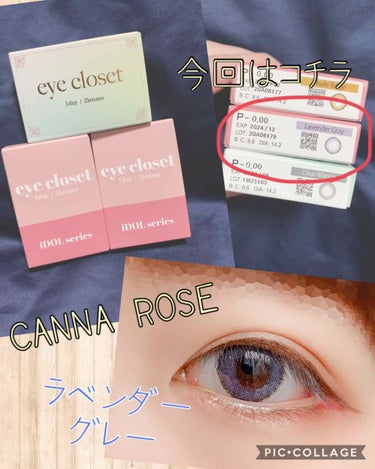eye closet iDOL Series CANNA ROSE 1day ラベンダーグレー/EYE CLOSET/ワンデー（１DAY）カラコンを使ったクチコミ（1枚目）