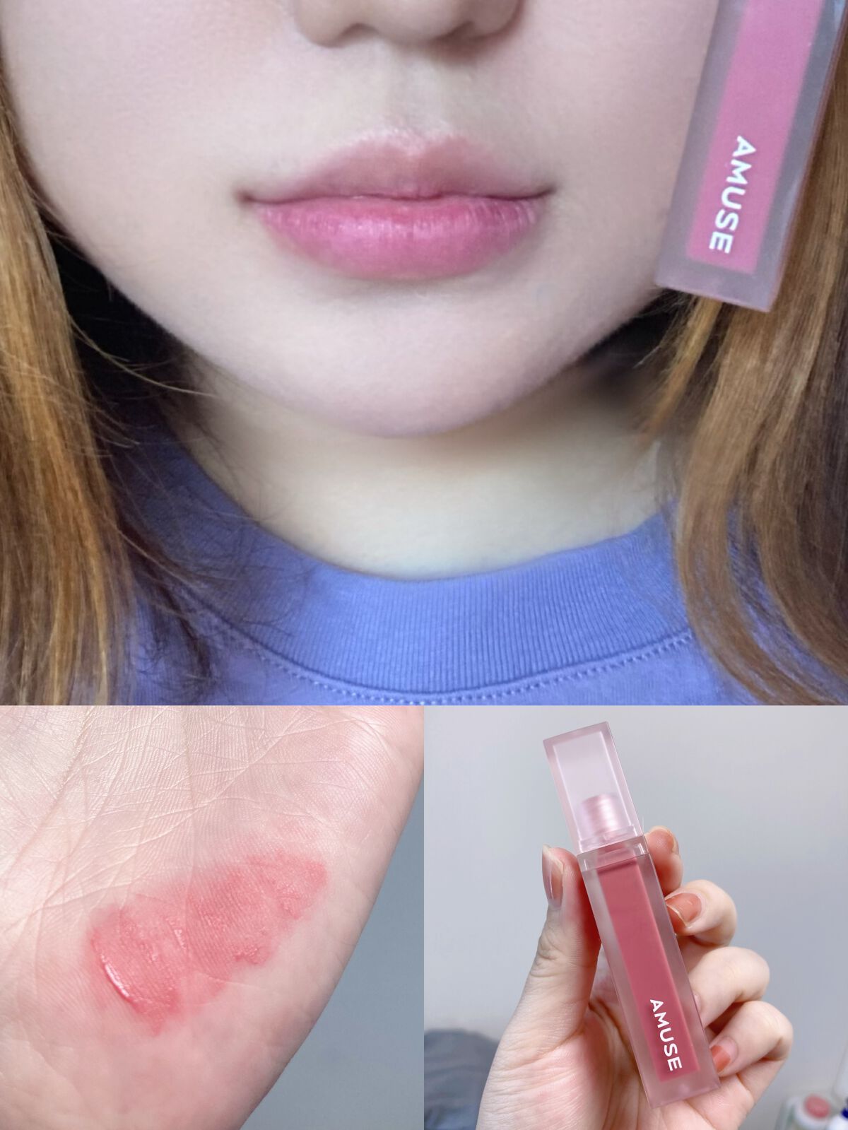 デュー ベルベット 09ふしぎモモ/AMUSE/口紅を使ったクチコミ（1枚目）