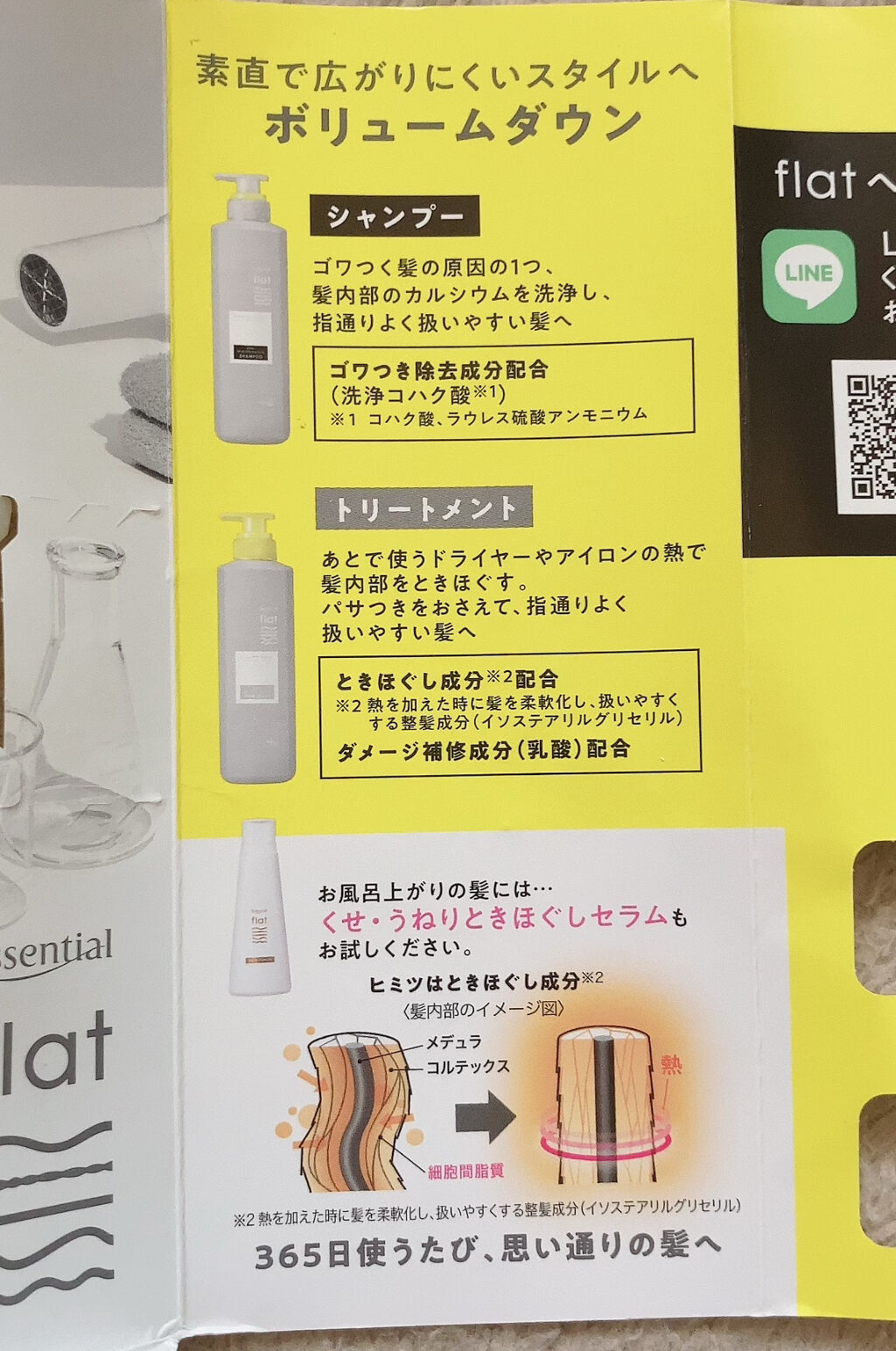 くせ・うねりメンテナンスシャンプー／トリートメント（ボリュームダウン）/エッセンシャル/シャンプー・コンディショナーを使ったクチコミ（2枚目）