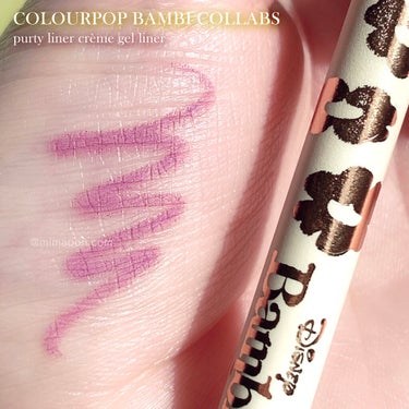 ColourPop Creme Gel Linerのクチコミ「COLOURPOP 🌼
バンビコラボ ジェルライナー💟

✔︎ purty liner 
cr.....」（2枚目）