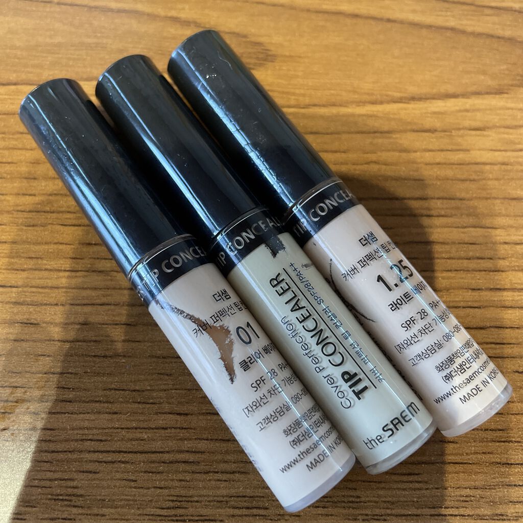 カバーパーフェクション チップコンシーラー/the SAEM/リキッドコンシーラーを使ったクチコミ（2枚目）