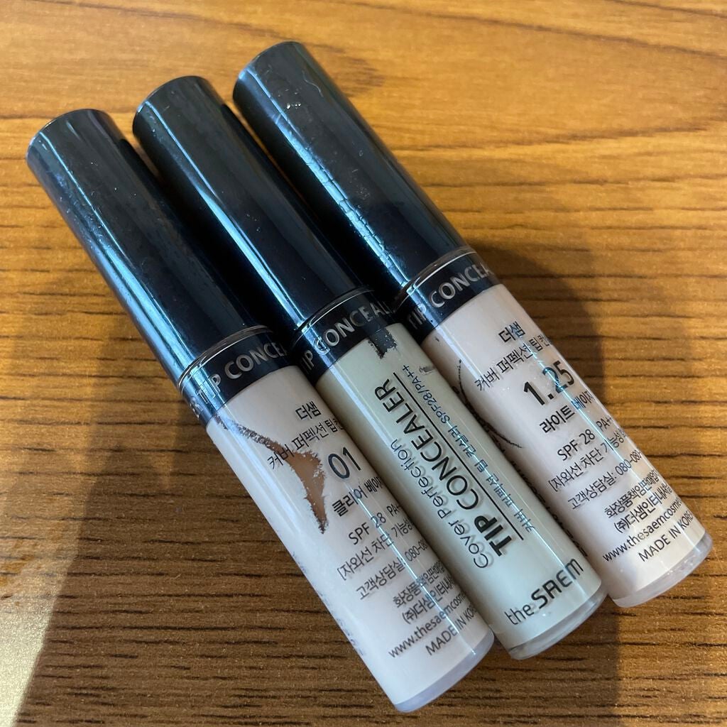 カバーパーフェクション チップコンシーラー/the SAEM/リキッドコンシーラーを使ったクチコミ(2枚目)