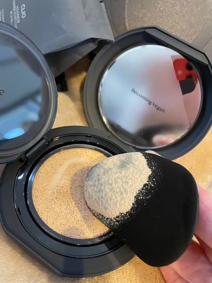 ヴィーガン ウェアー セラミド ベルベット クッション/CLIO/クッションファンデーションを使ったクチコミ(3枚目)