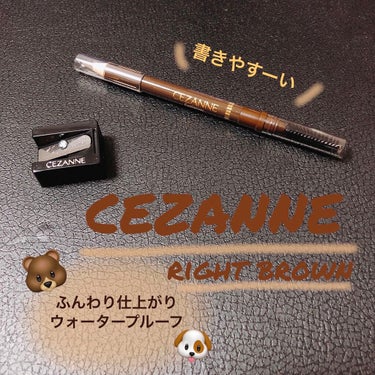 ブラシ付 アイブロウ/CEZANNE/アイブロウペンシルを使ったクチコミ（1枚目）