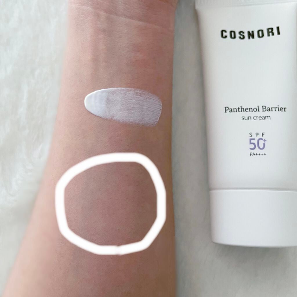 パンテノールバリアサンクリーム(日焼け止め)SPF50+ PA++++/COSNORI/日焼け止めクリームを使ったクチコミ(2枚目)