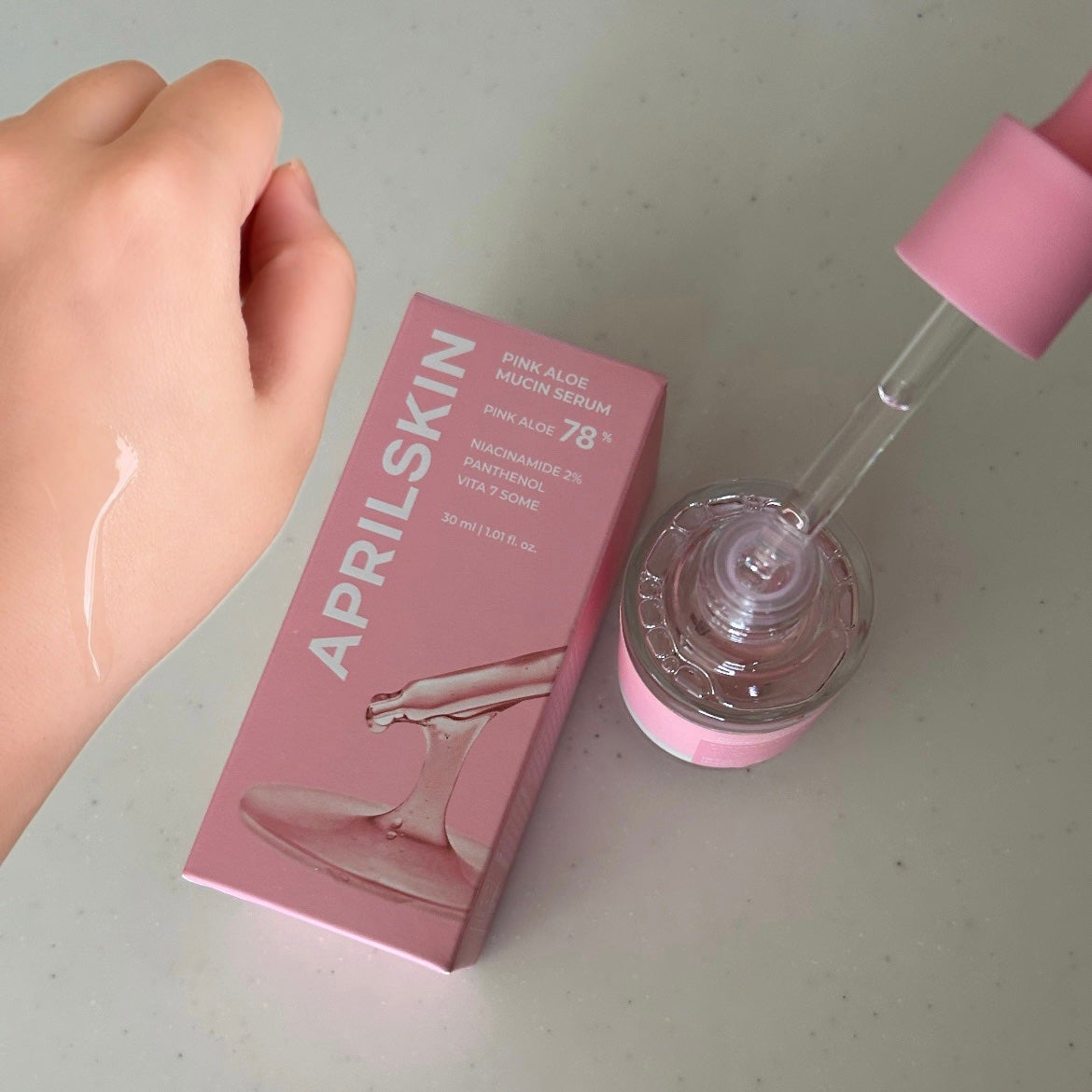 ピンクアロエムチンセラム/APRILSKIN/美容液を使ったクチコミ(2枚目)