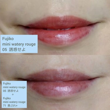 ミニウォータリールージュ/Fujiko/口紅を使ったクチコミ（7枚目）