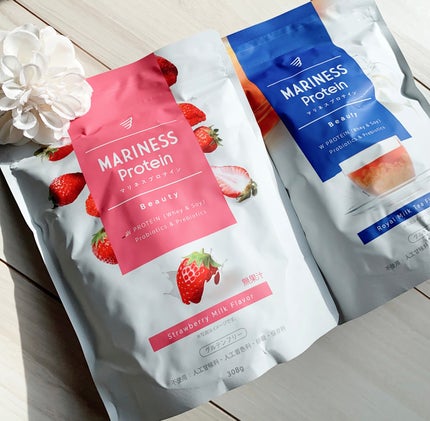 マリネスプロテイン 苺ミルク/mariness/その他プロテインを使ったクチコミ(4枚目)