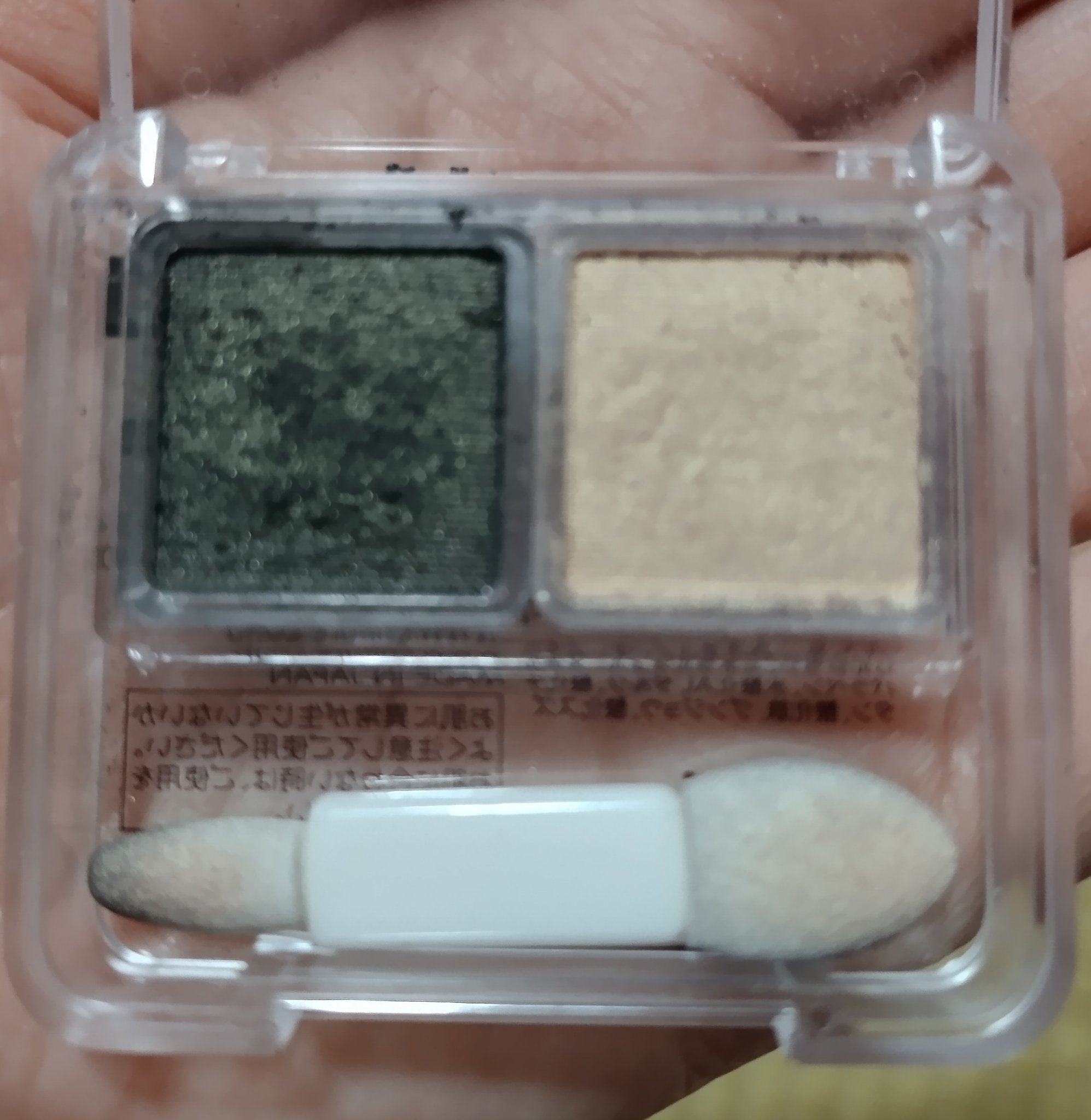 ツイン カラー アイシャドウ 09 ブラック系/ちふれ/アイシャドウパレットを使ったクチコミ（1枚目）