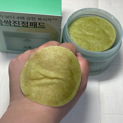 ピュアアルテミシアカーミングパッド/HANYUL(ハンユル)/トナーパッドを使ったクチコミ(3枚目)