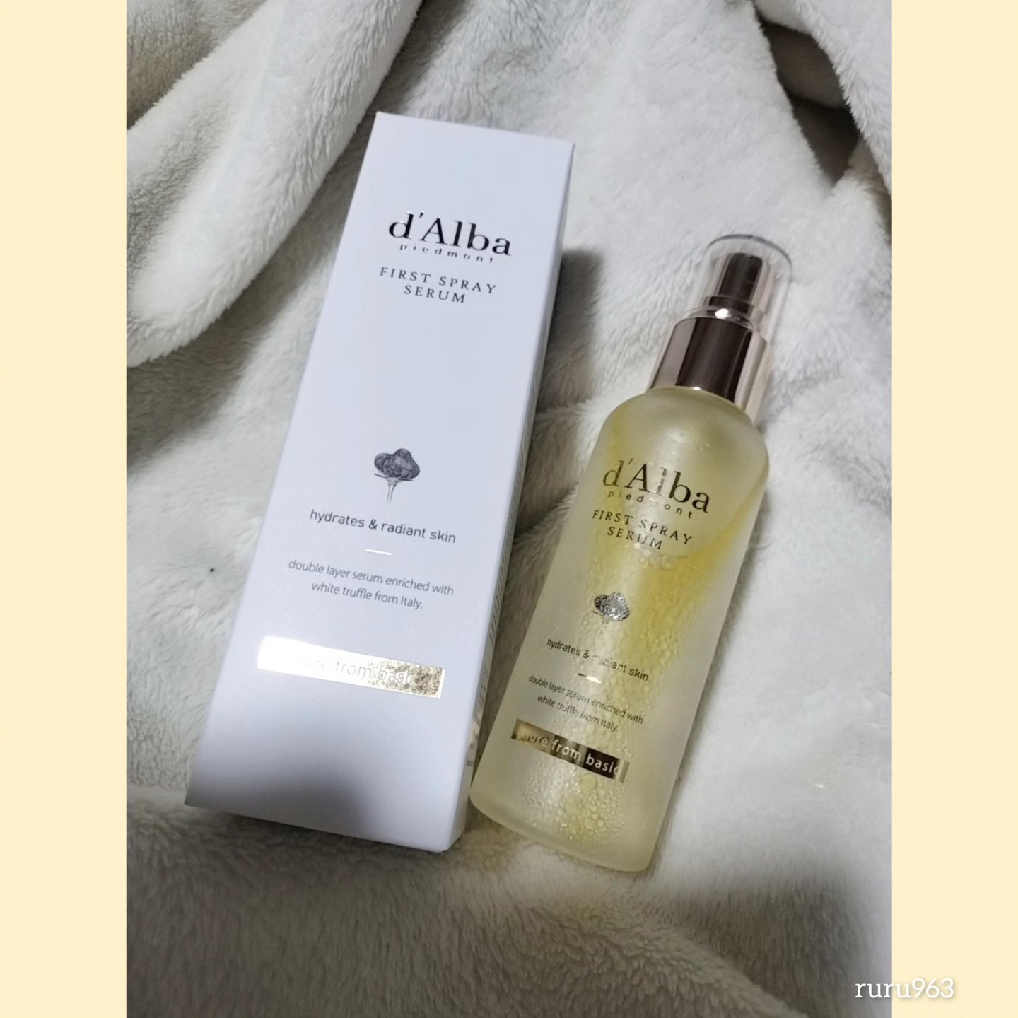 ダルバ ホワイトトリュフファーストスプレーセラム/ダルバ/ミスト状化粧水を使ったクチコミ（1枚目）