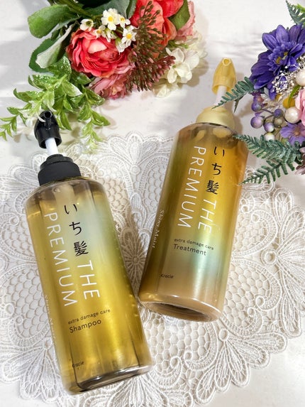 THE PREMIUM エクストラダメージケアシャンプー/トリートメント(シャイニーモイスト)/いち髪/市販シャンプーを使ったクチコミ(1枚目)