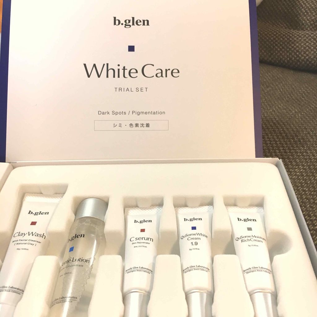 ホワイトケア トライアルセット/b.glen/スキンケアキットを使ったクチコミ（1枚目）
